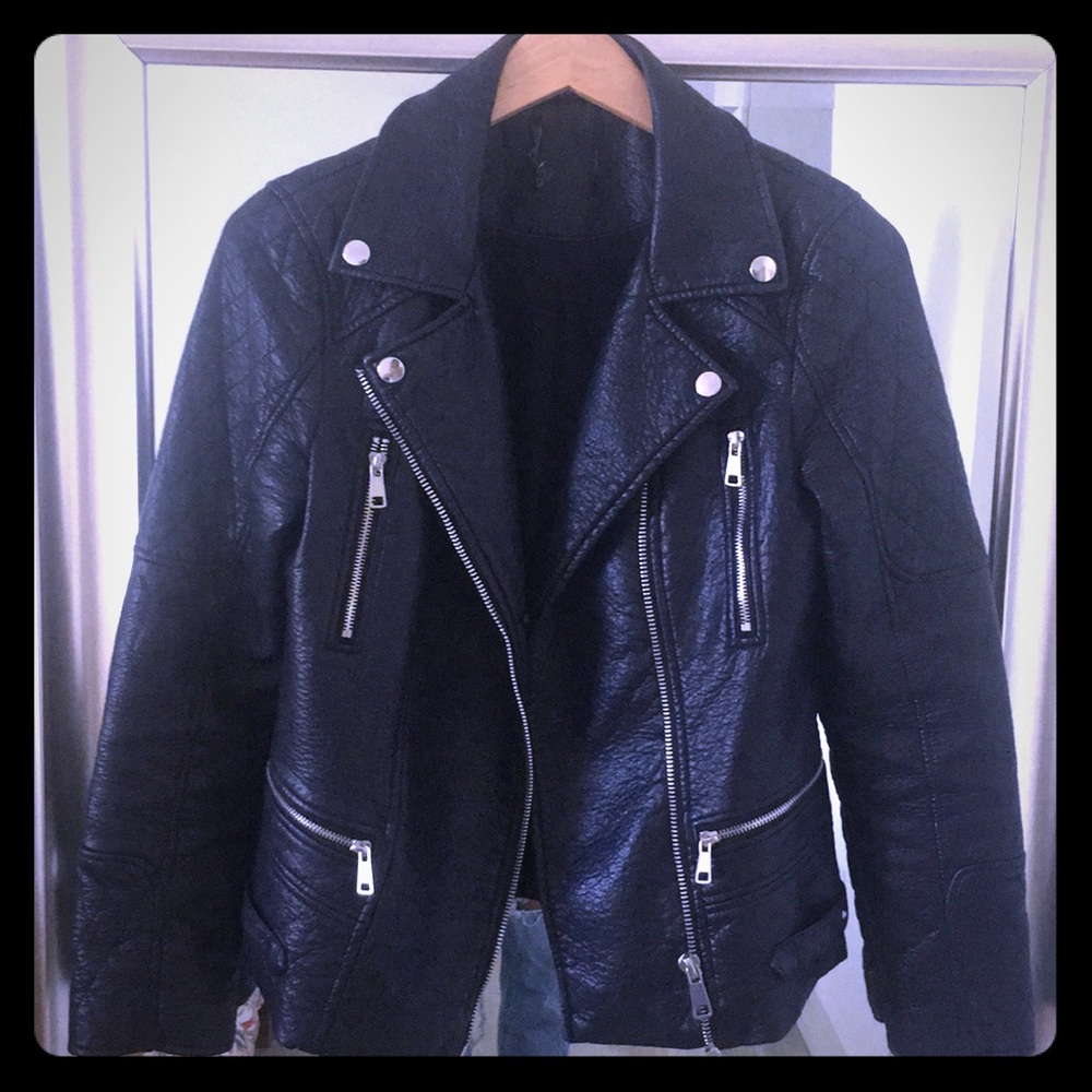 FREE PEOPLE VEGAN MOTORCYCLE JACKET